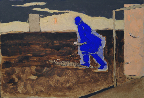 Echapper - 21x30 - tempera